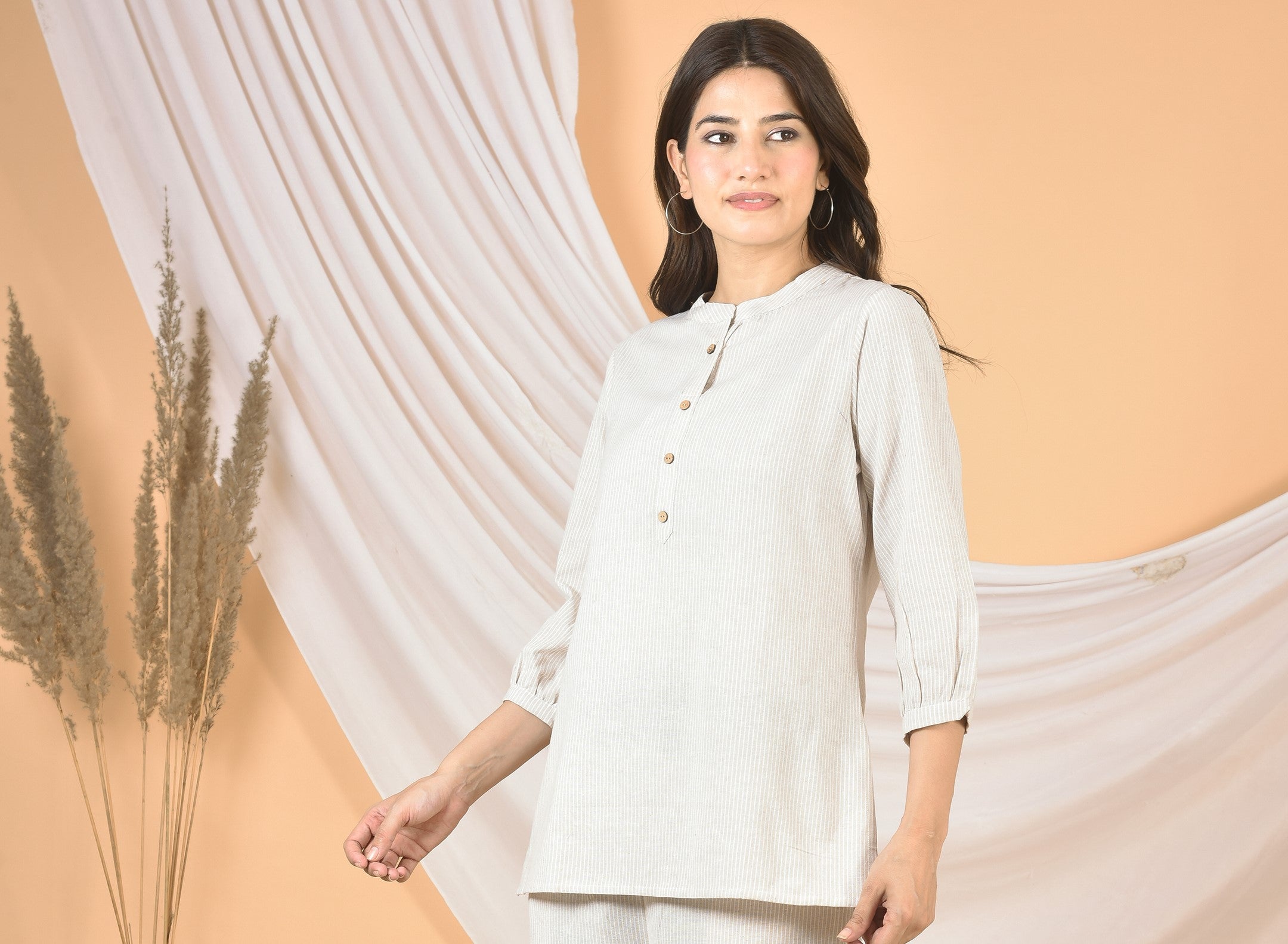 Women Gray Lining Top T-07