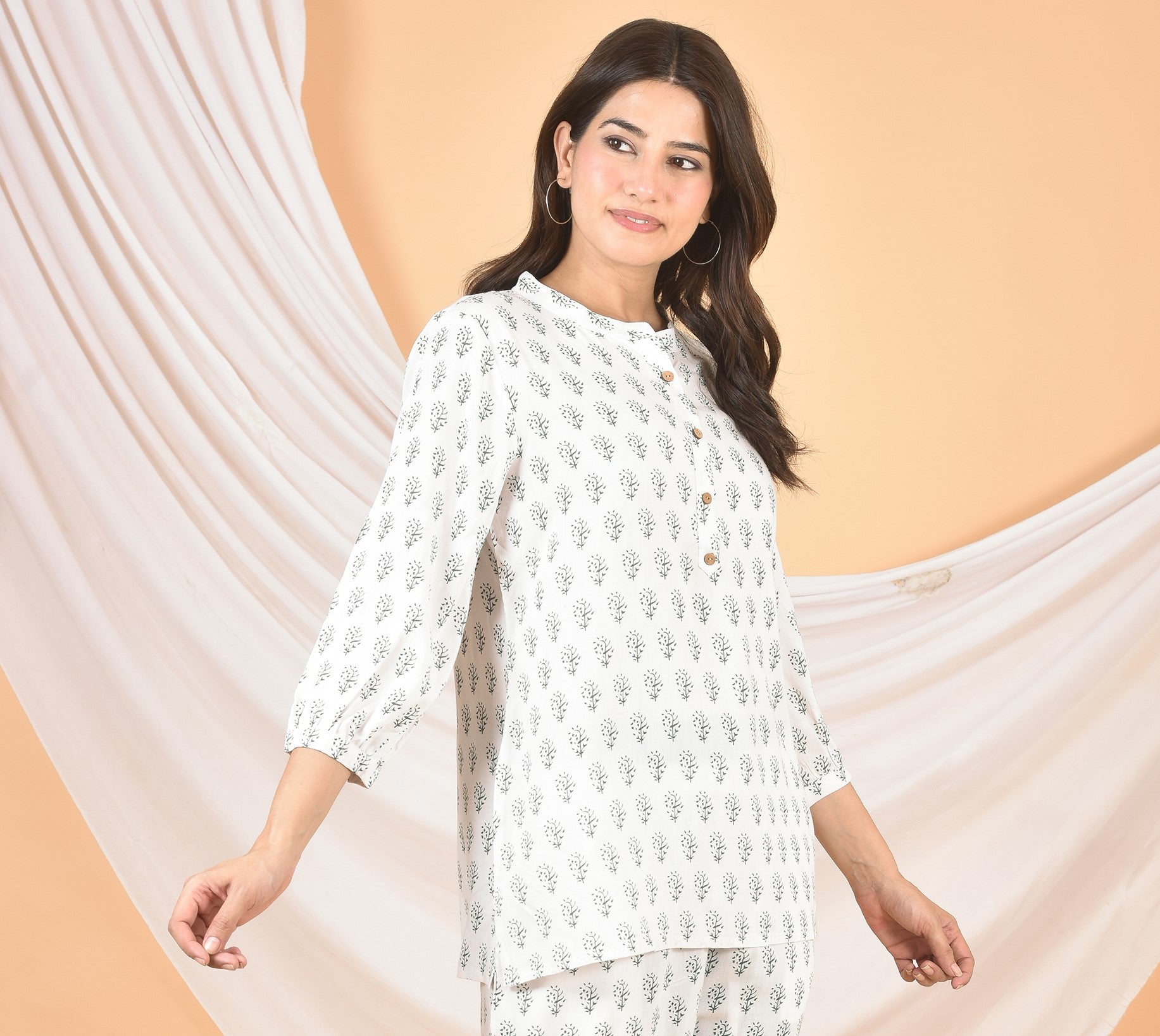 Women White Haunted Printed Top T-03