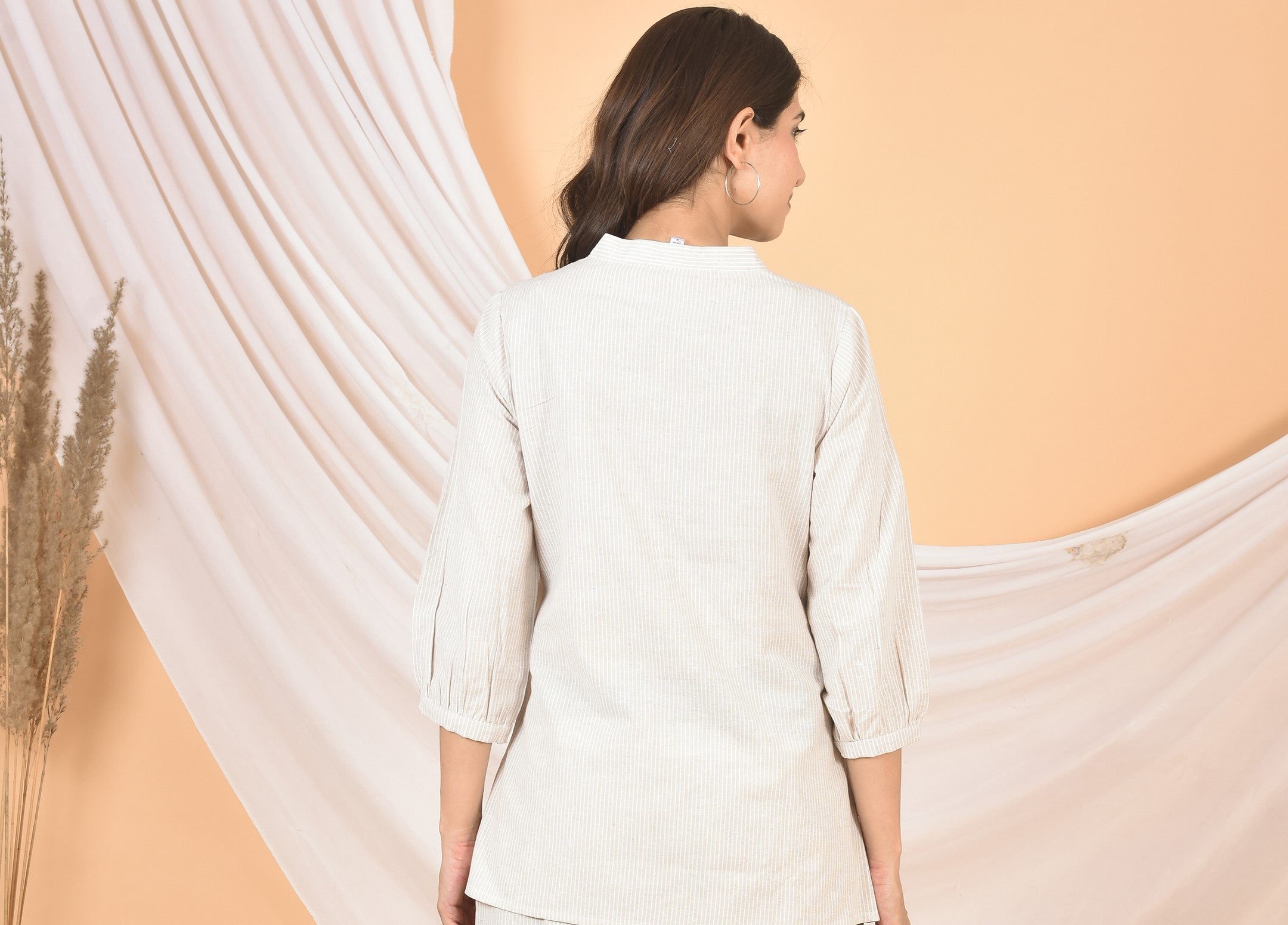 Women Gray Lining Top T-07