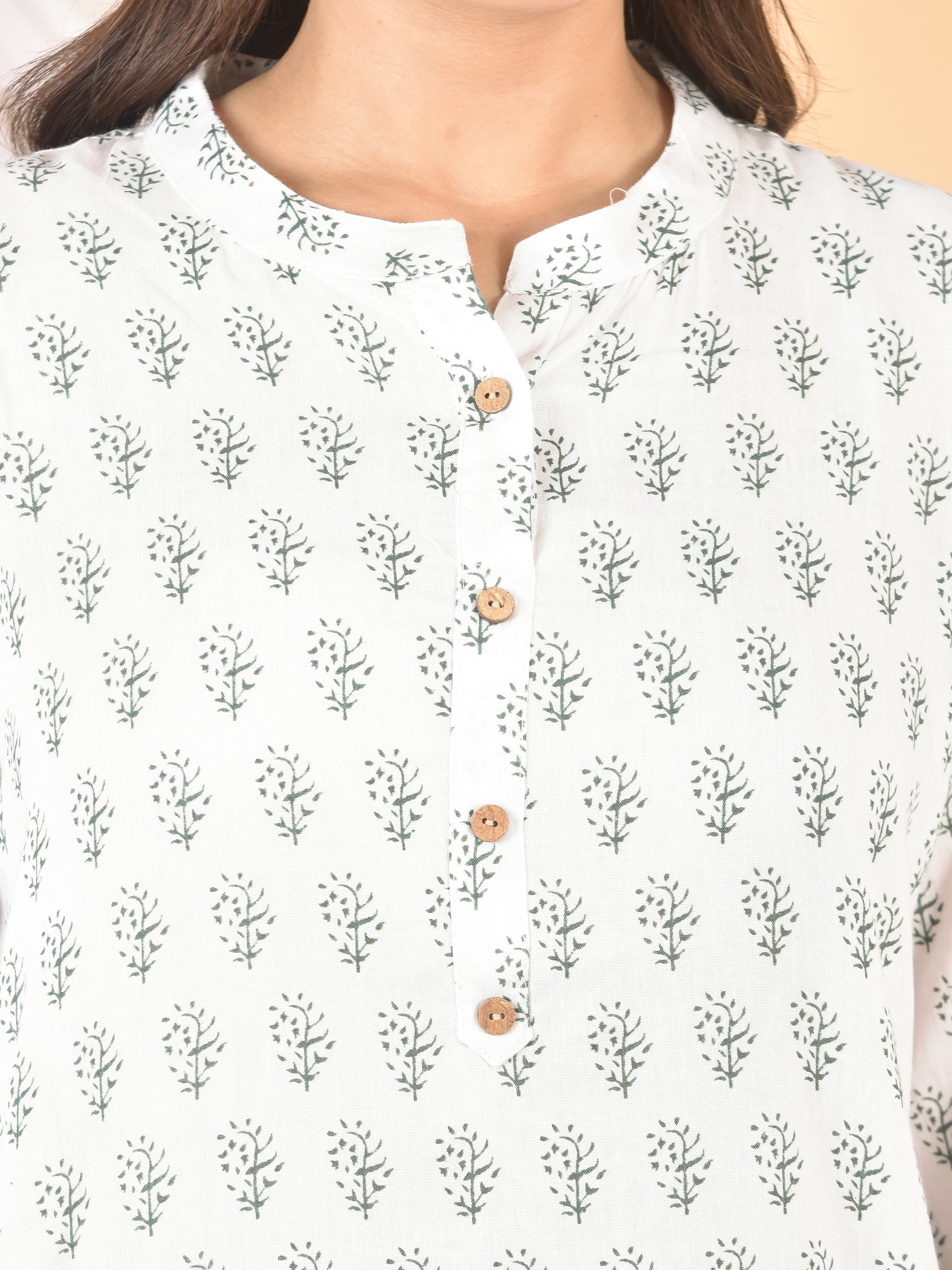 Women White Haunted Printed Top T-03