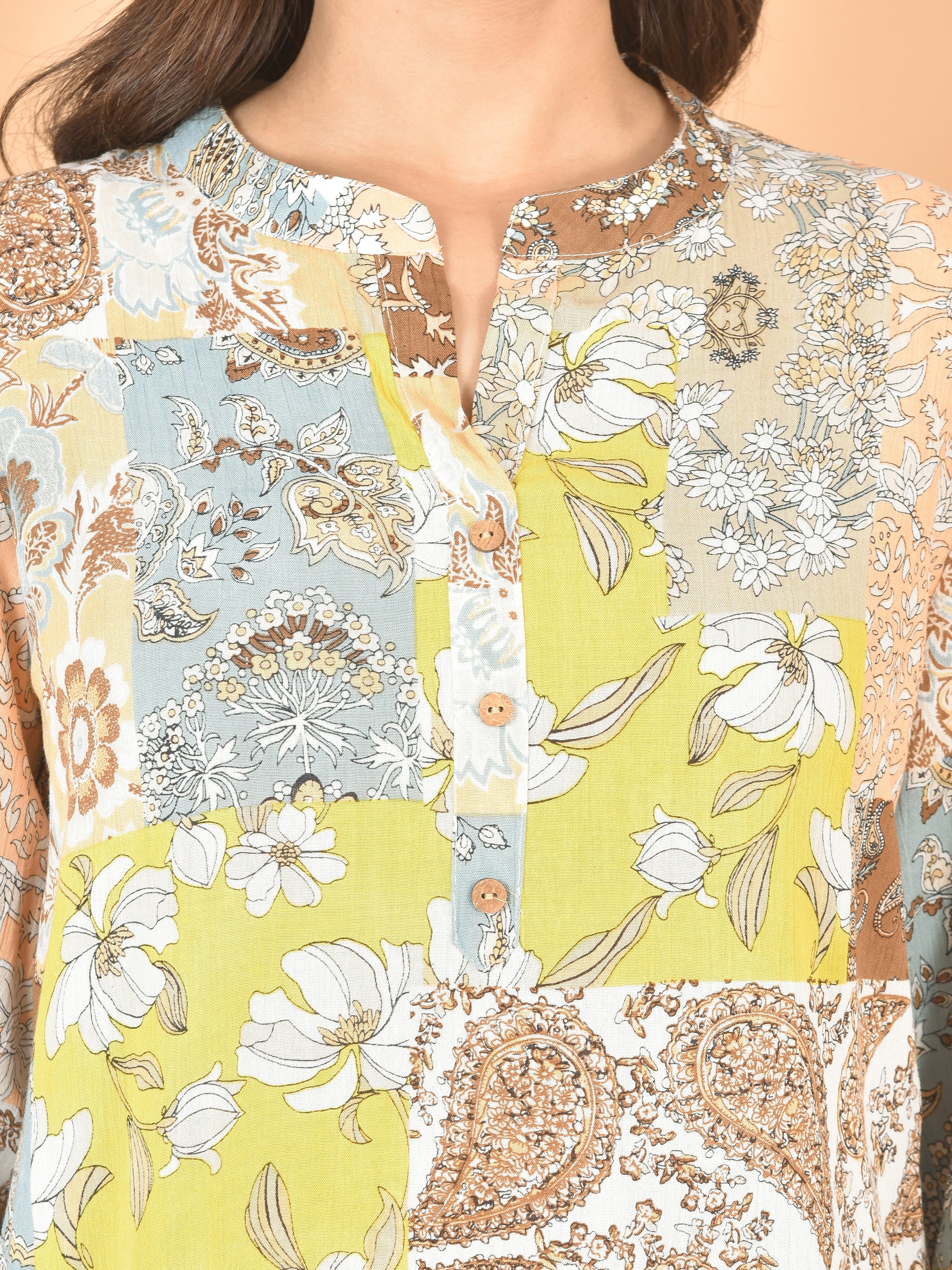 Women Multi Printed Top T-15