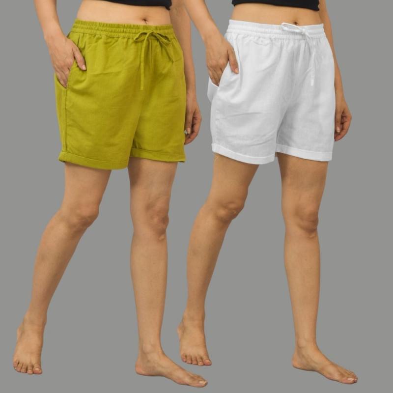 Combo of 2  Cotton Women Shorts-10588