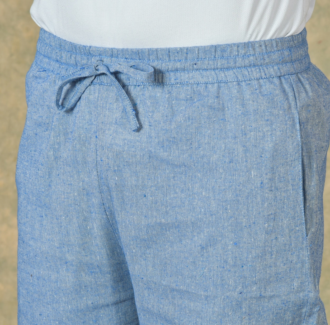 Denim Solid Cotton Handloom Men Pant