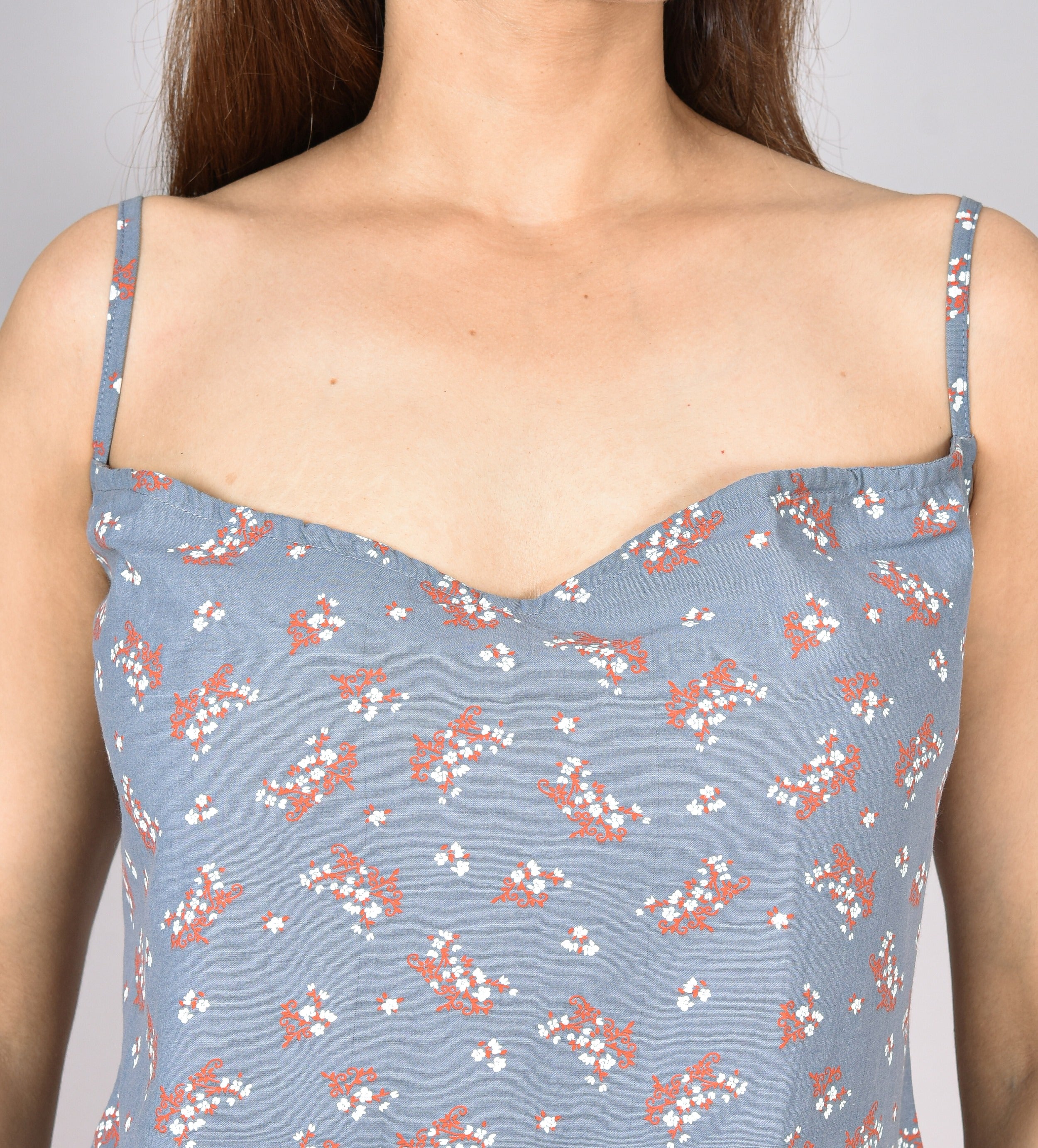 Womens Grey Printed Tops And Short cord set