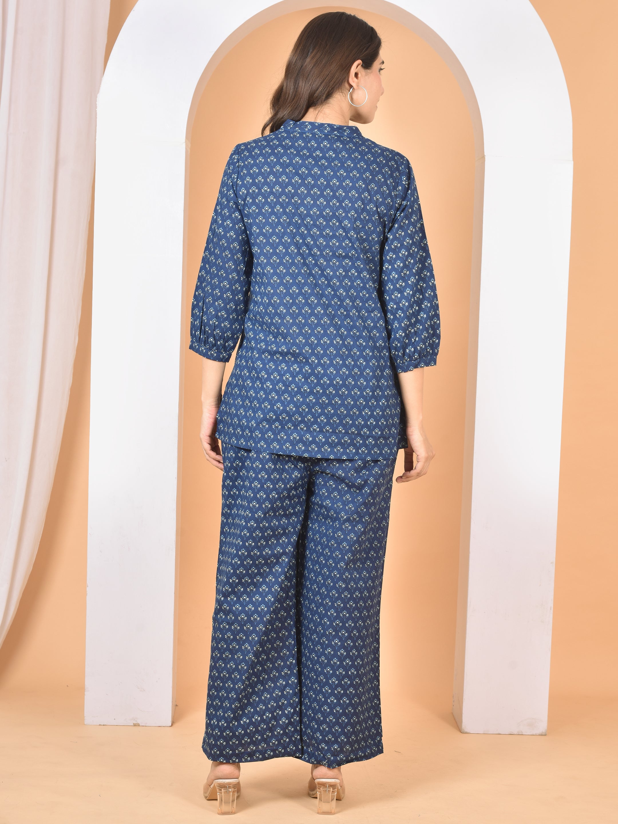 Women Blue Printed Cod Set